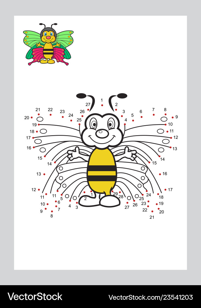 Connect the dots game and coloring pages learning Connect the dots game and coloring pages learning vector image