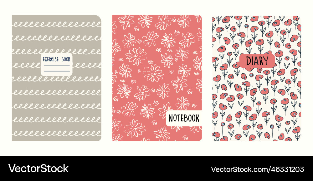 Cover page templates based on seamless patterns Cover page templates based on seamless patterns Vector Image