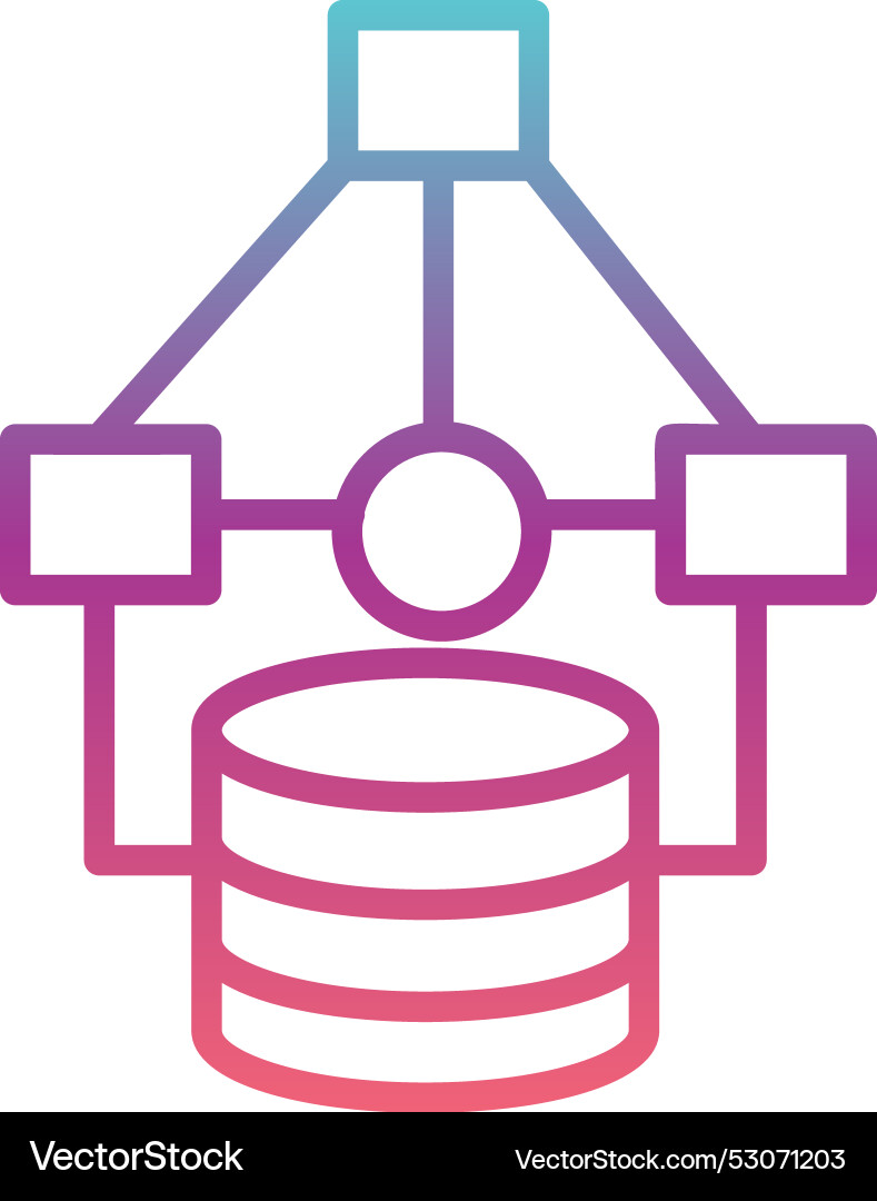 Data modelling line gradient design Vector Image
