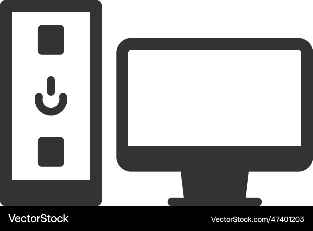 Desktop computer icon Vector Image