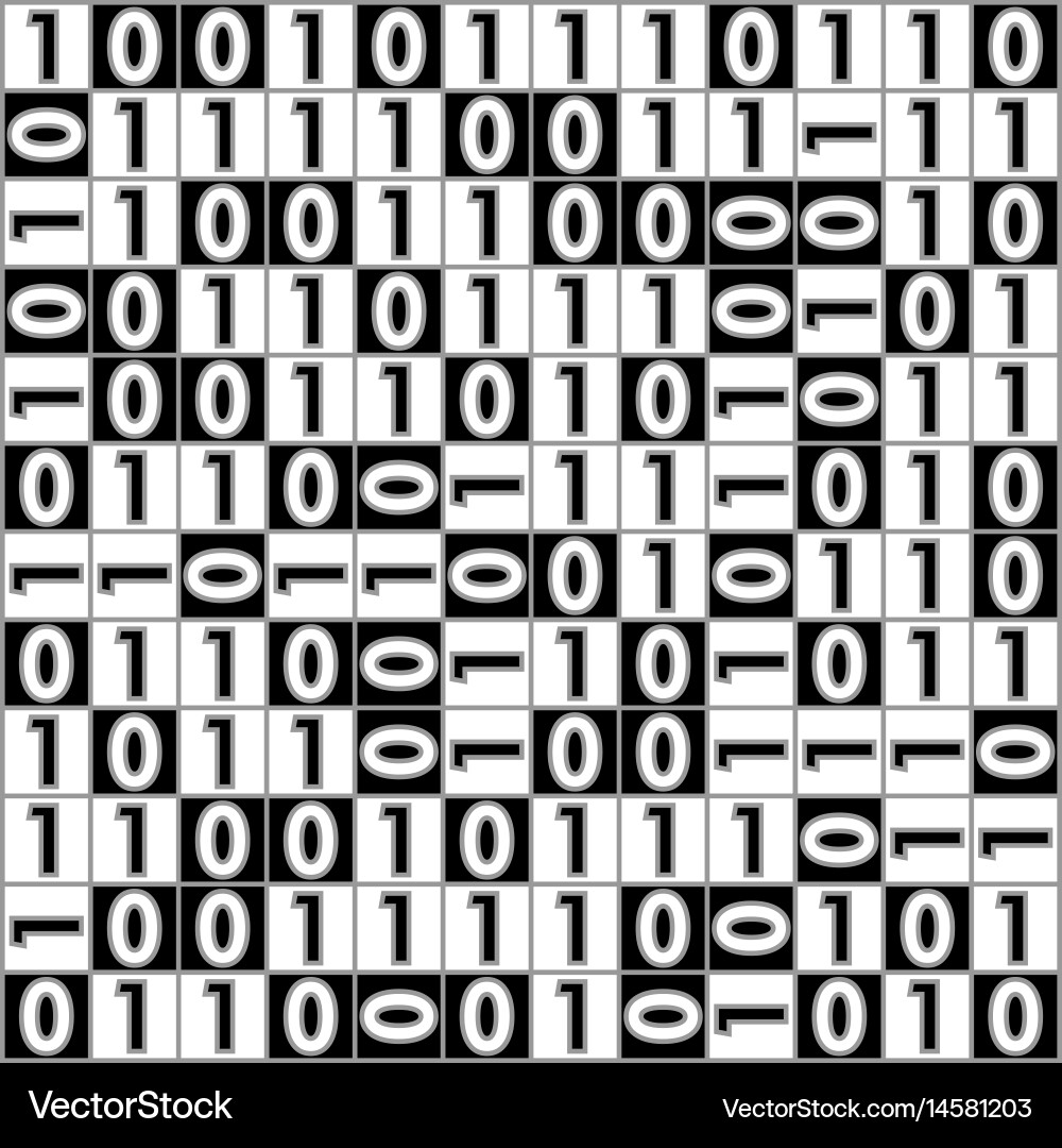 Digitaler Hintergrund mit Computer-Thema binär vektorbild