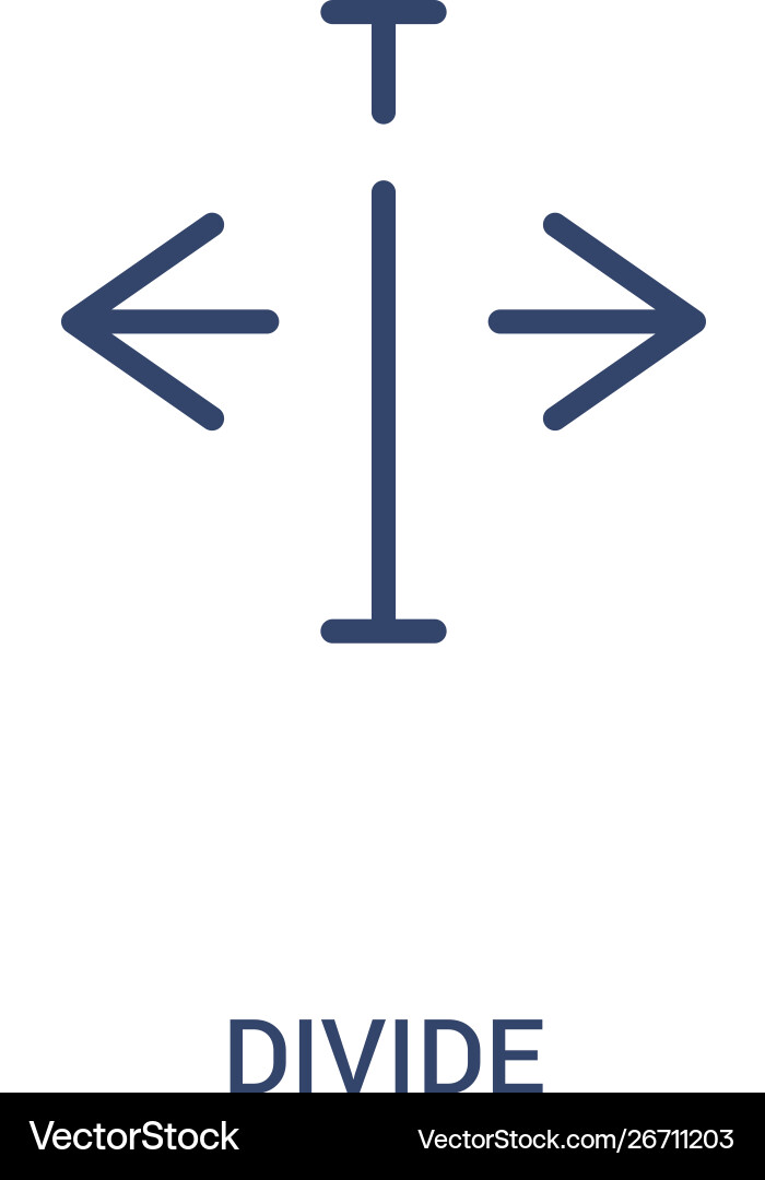 Divide concept 2 colored icon simple line element Divide concept 2 colored icon simple line element Vector Image