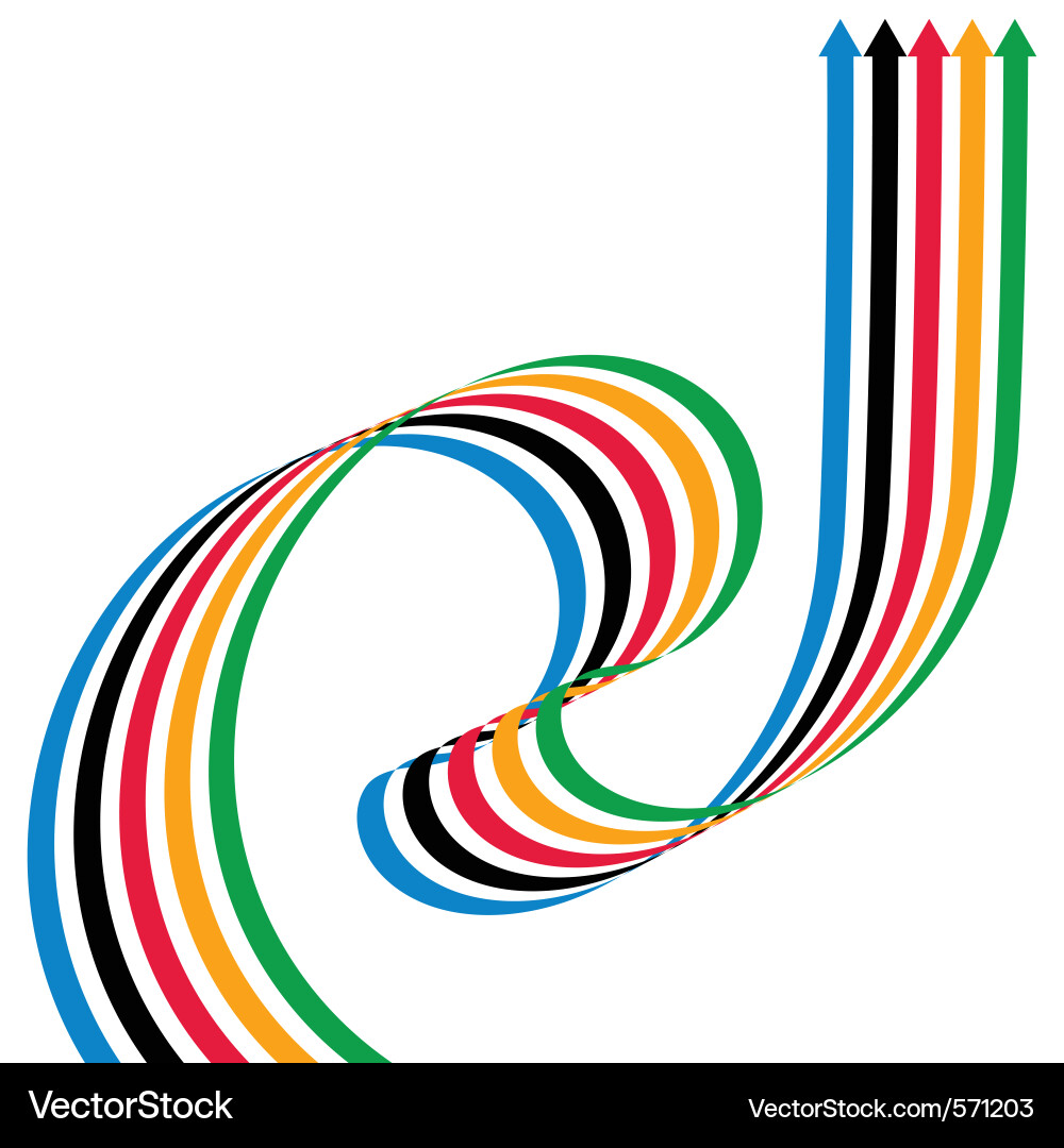 Dynamic Flow Arrows Vector Image