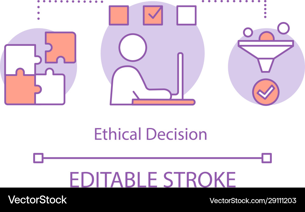 Ethical decision concept icon Ethical decision concept icon vector image