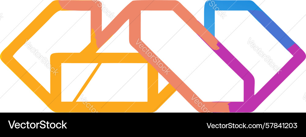 Geometric abstract overlapping shapes design Vector Image