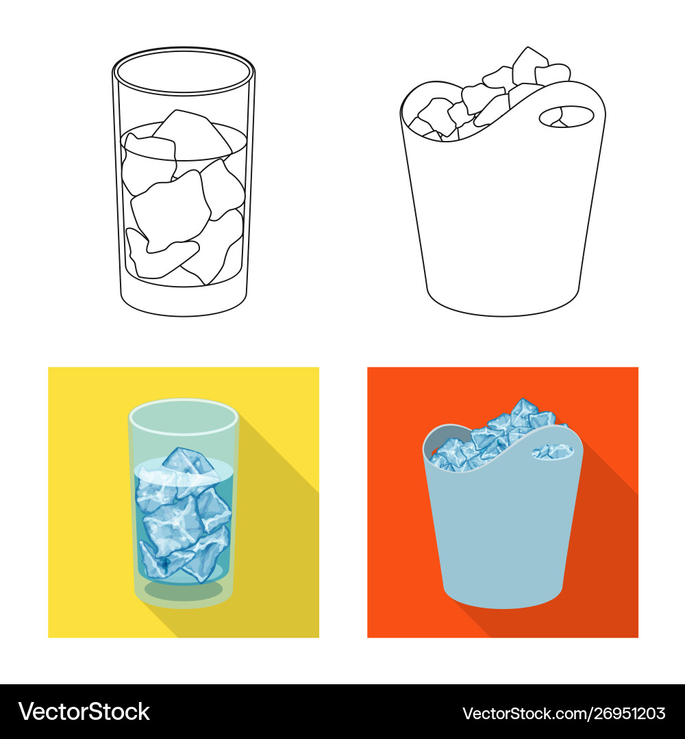 Isolated object texture and frozen symbol set vector image