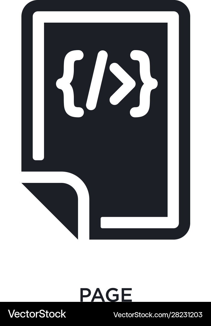 Page isolated icon simple element from vector image