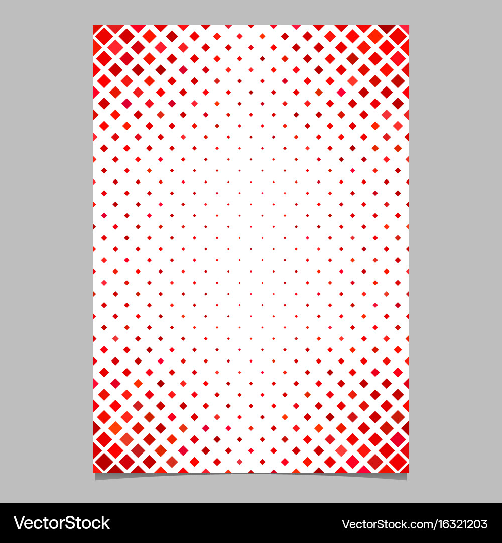 Red diagonal square pattern page template vector image