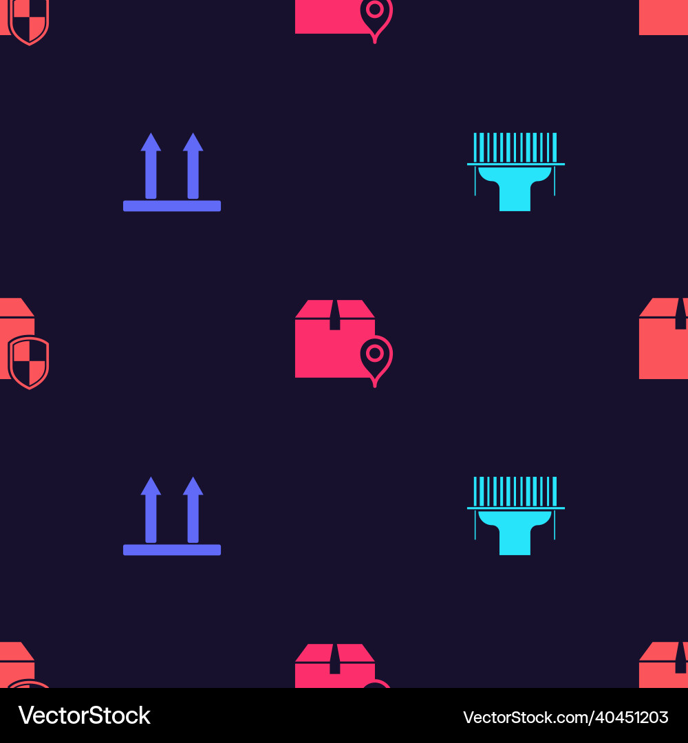 Set scanner scanning bar code this side up Set scanner scanning bar code this side up Vector Image