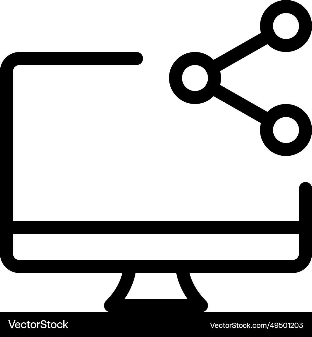 Sharing feature in desktop for sending files vector image