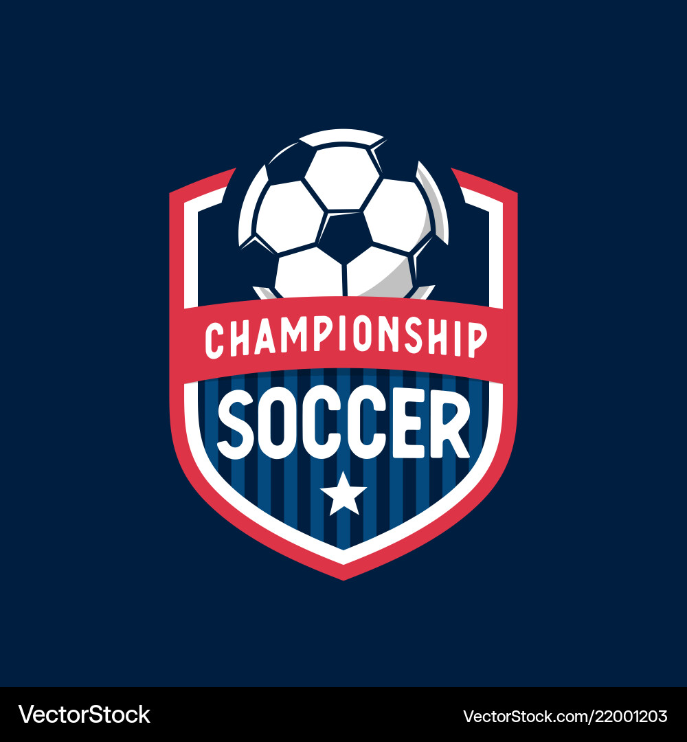Soccer football league logo design elements Soccer football league logo design elements vector image