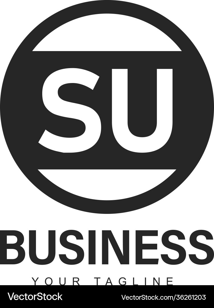 Su initial a logo design with abstract style Su initial a logo design with abstract style vector image
