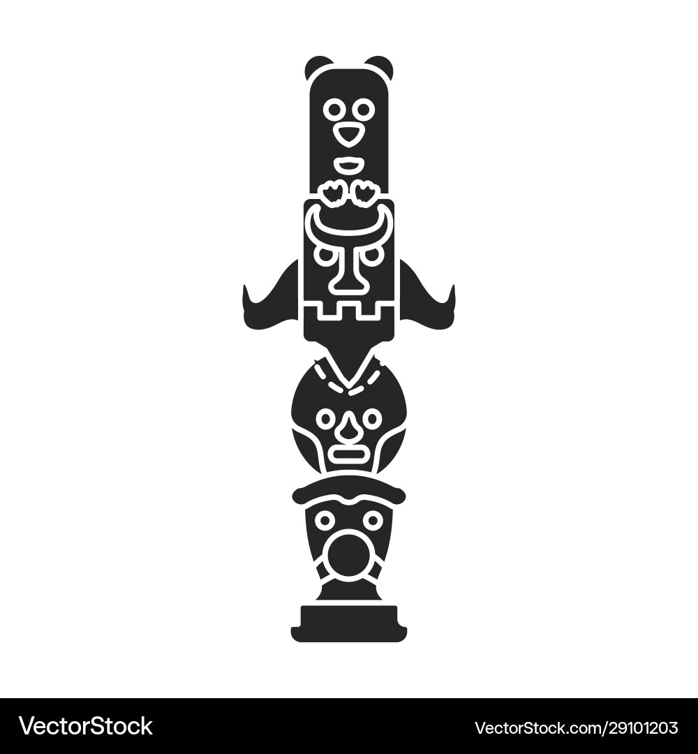 Tribal mask iconblack icon isolated Tribal mask iconblack icon isolated vector image