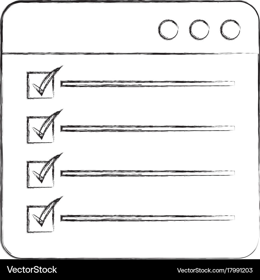 Web page check mark report list flat design vector image