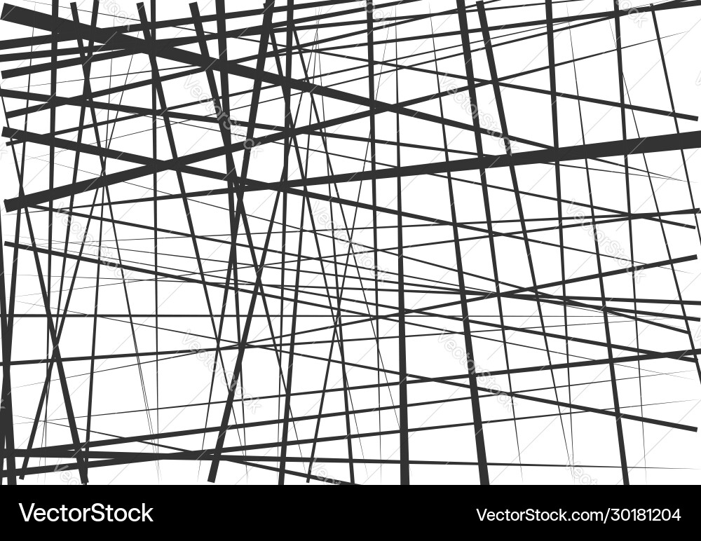 Abstract geometric art with random chaotic lines Abstract geometric art with random chaotic lines Vector Image