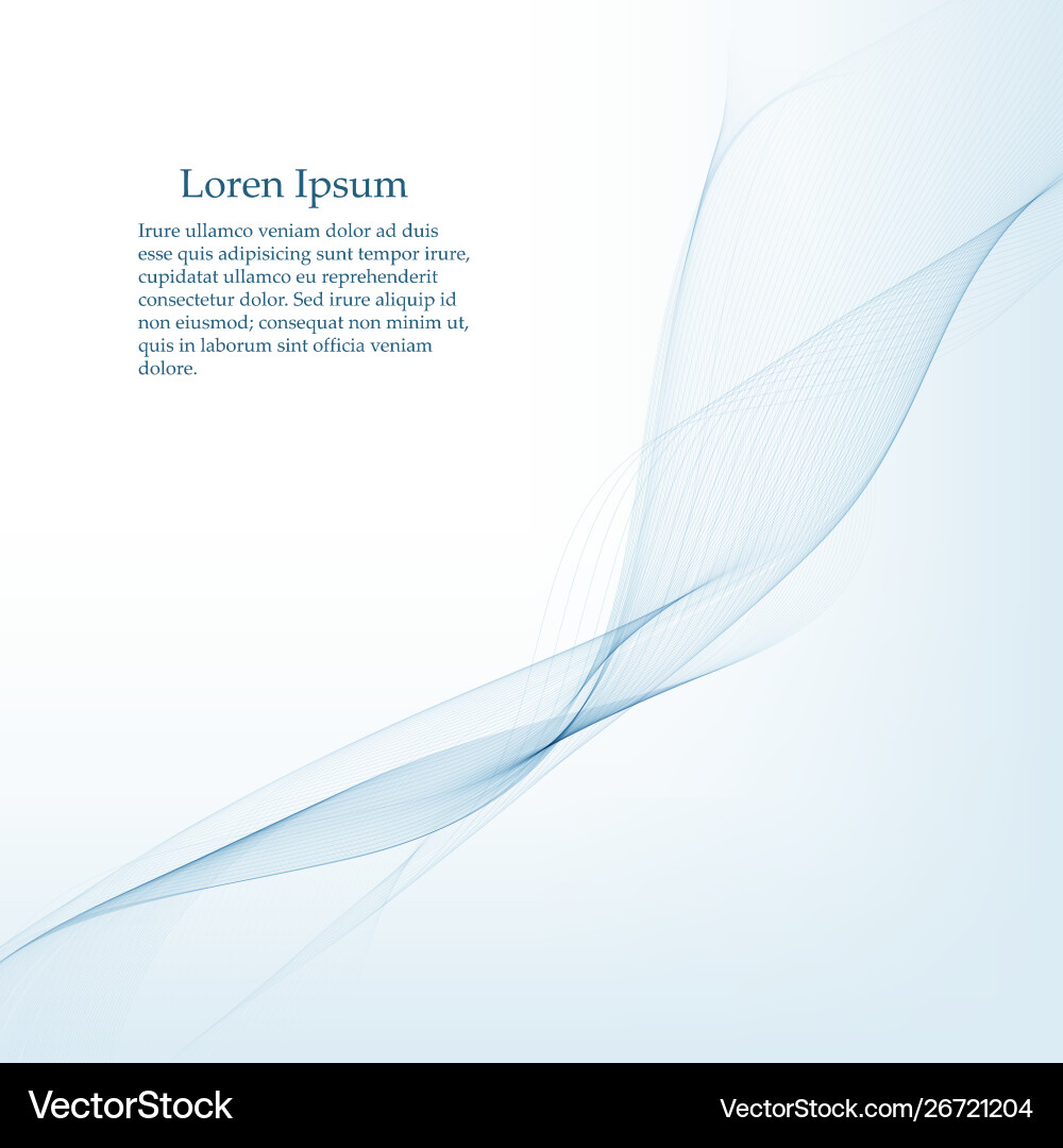 Abstract smooth color wave curve flow blue Abstract smooth color wave curve flow blue vector image