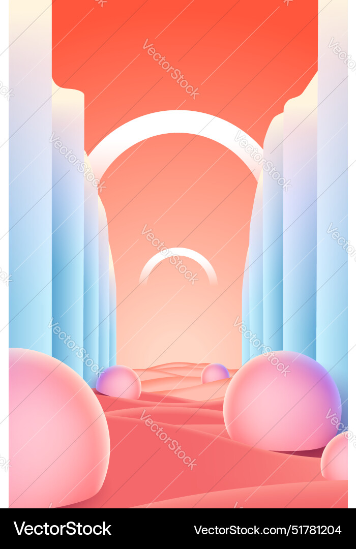 Abstract surreal composition with soft balls Abstract surreal composition with soft balls vector image