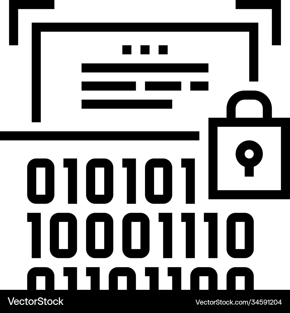 Binary Encryption Icon vector image