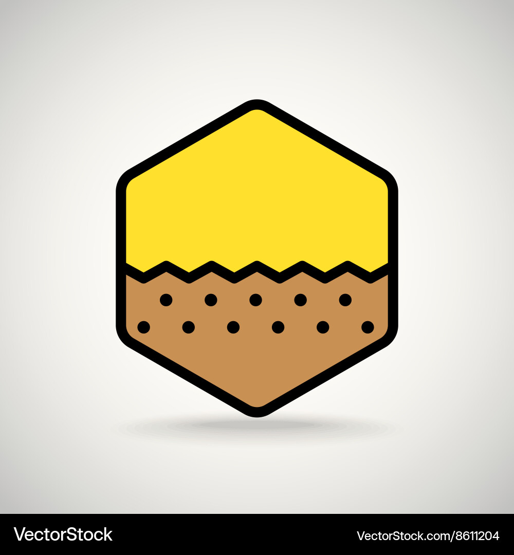 Brown ground appication or web interface icon vector image