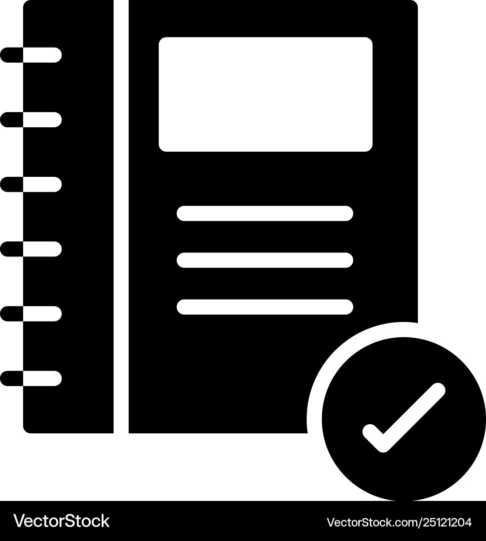 Check notebook Vector Image