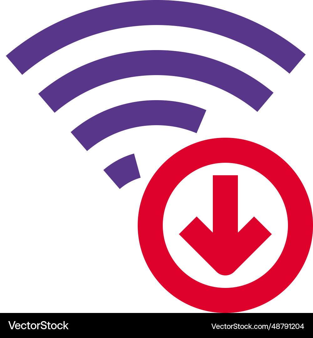 High-speed wireless internet for data downloads vector image