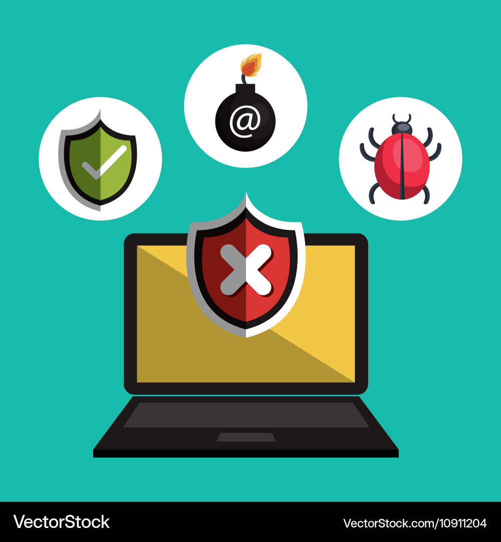 Informatic security system design Vector Image