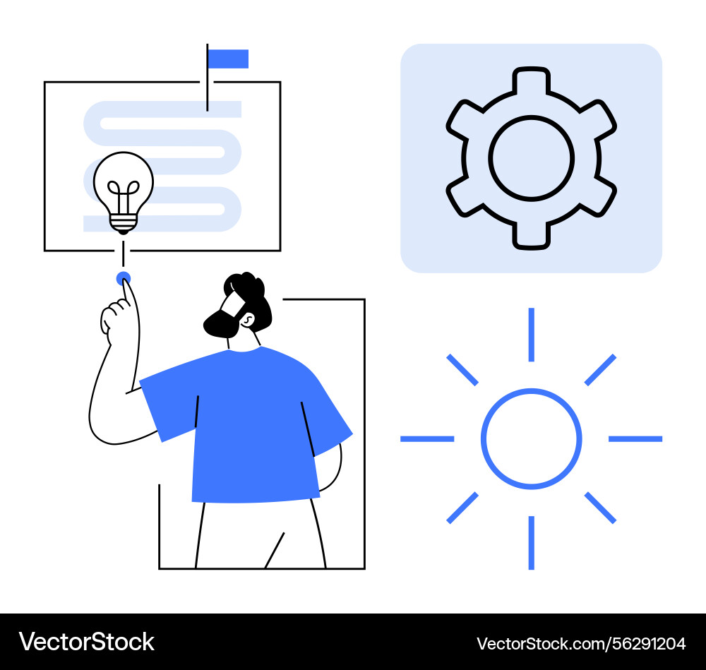 Konzeptionelle Darstellung der Problemlösung Konzeptionelle Darstellung der Problemlösung Vektorbild