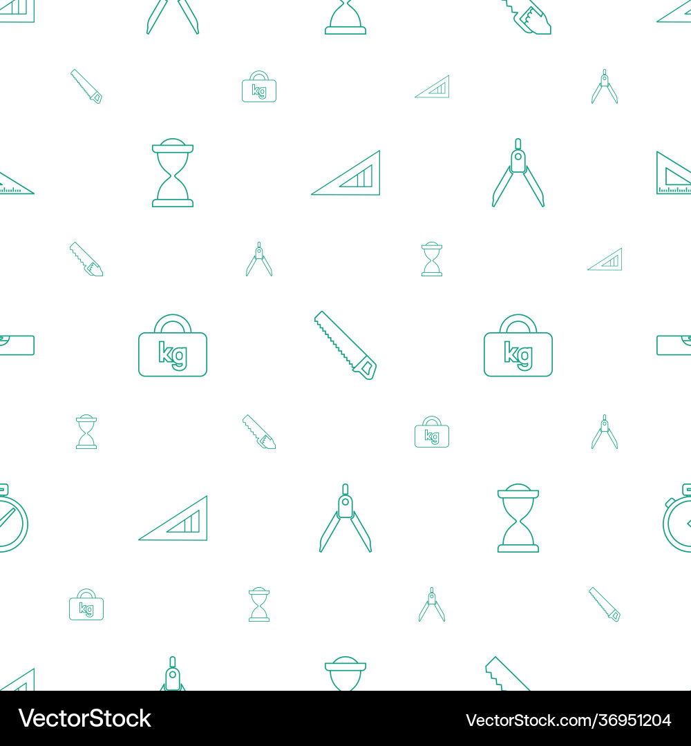 Measure icons pattern seamless white background Measure icons pattern seamless white background Vector Image