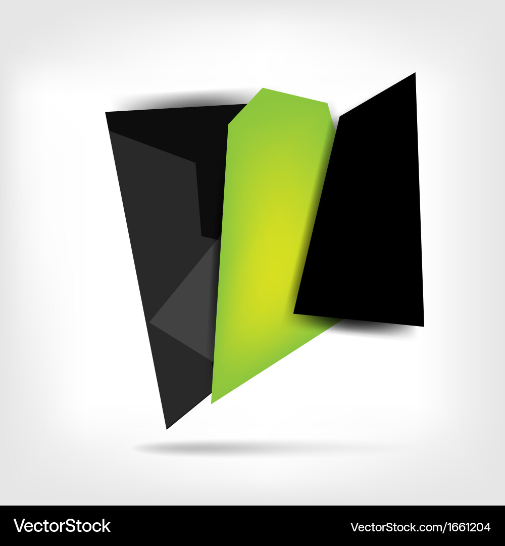 Paper origami speech bubble colored blank for text Vector Image
