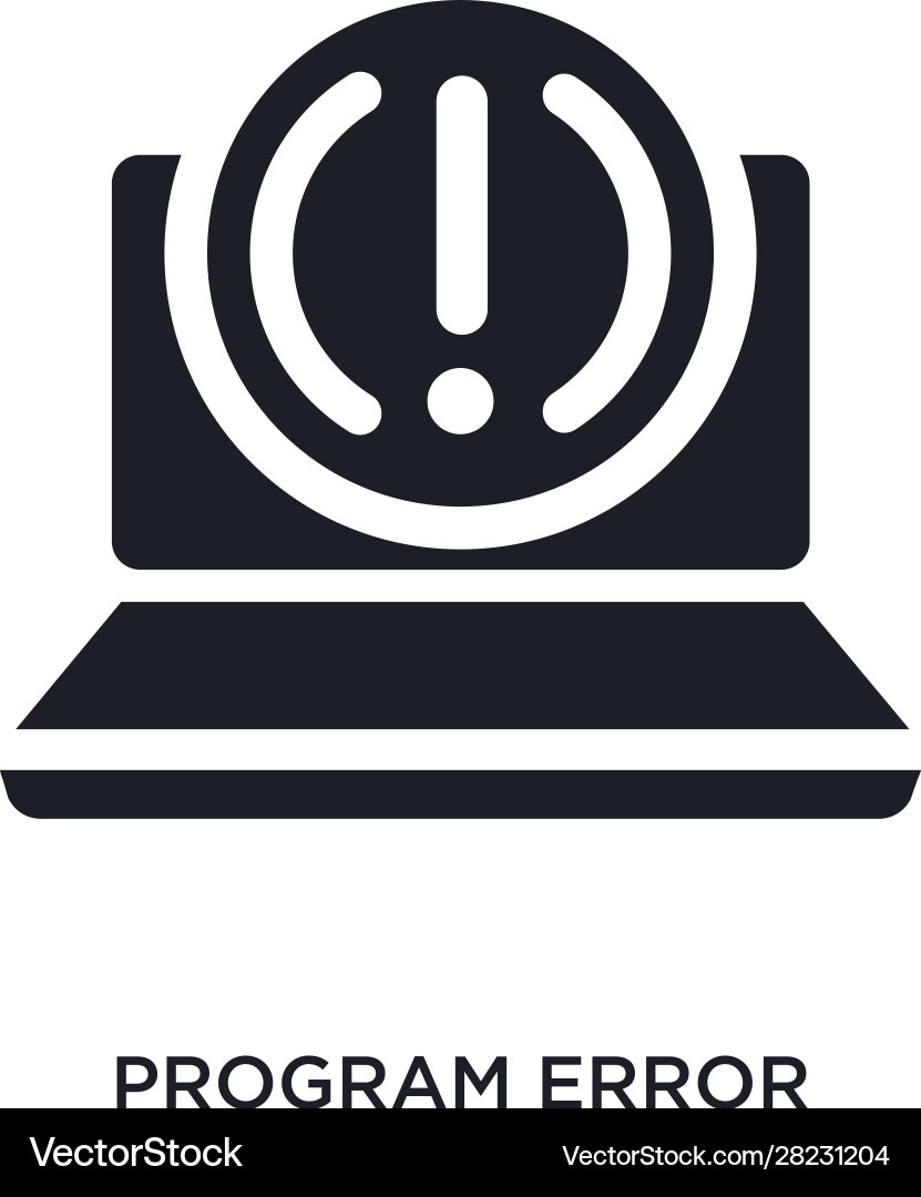 Programmfehler isolierte Symbol einfaches Element von Programmfehler isolierte Symbol einfaches Element von vektorbild