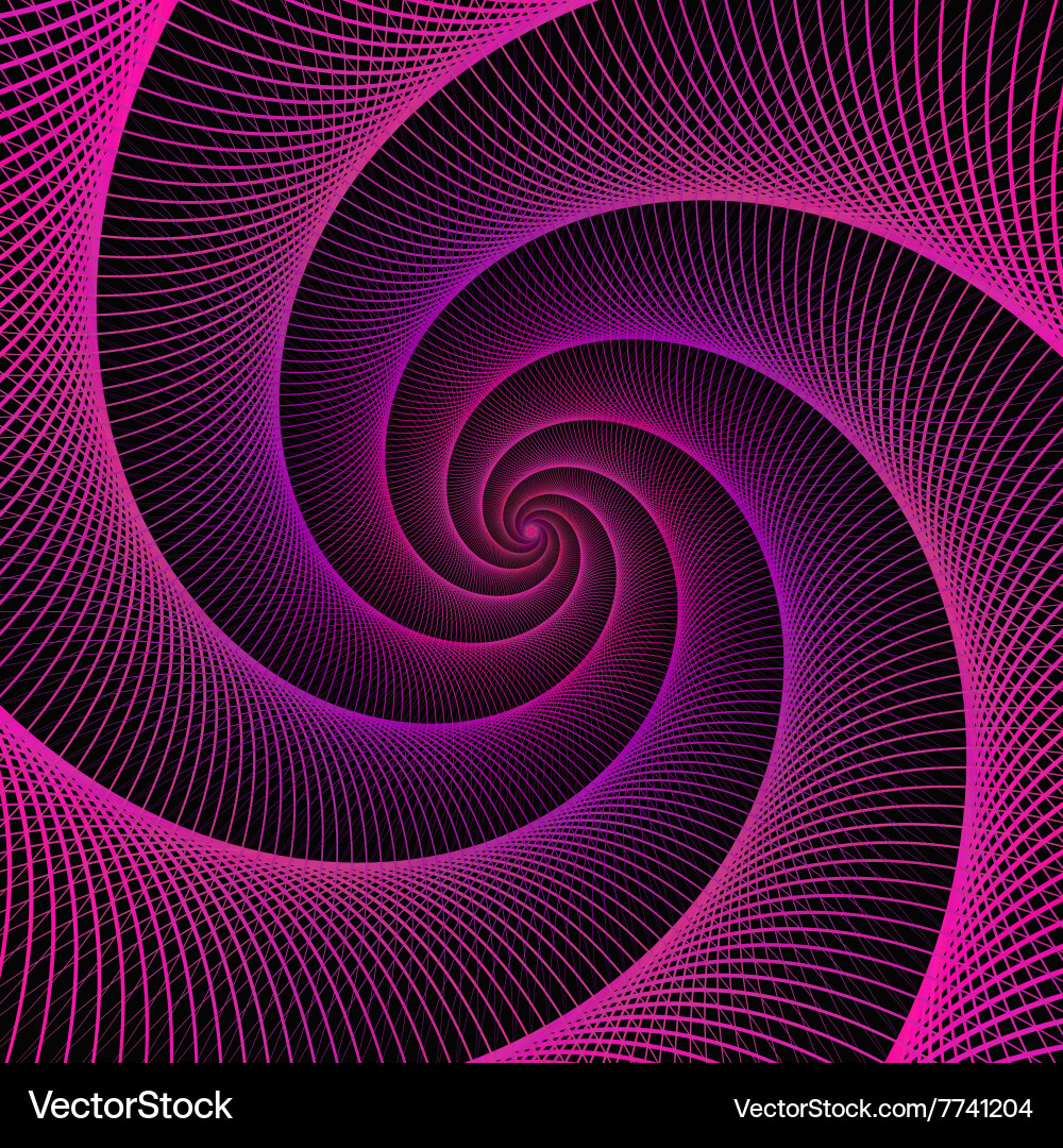 Purple string spiral fractal design Vector Image