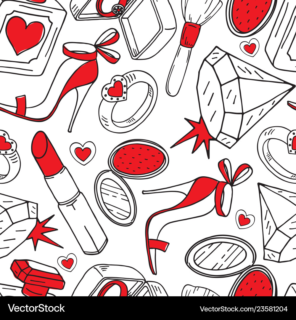 Romantic seamless pattern valentines day Romantic seamless pattern valentines day vector image