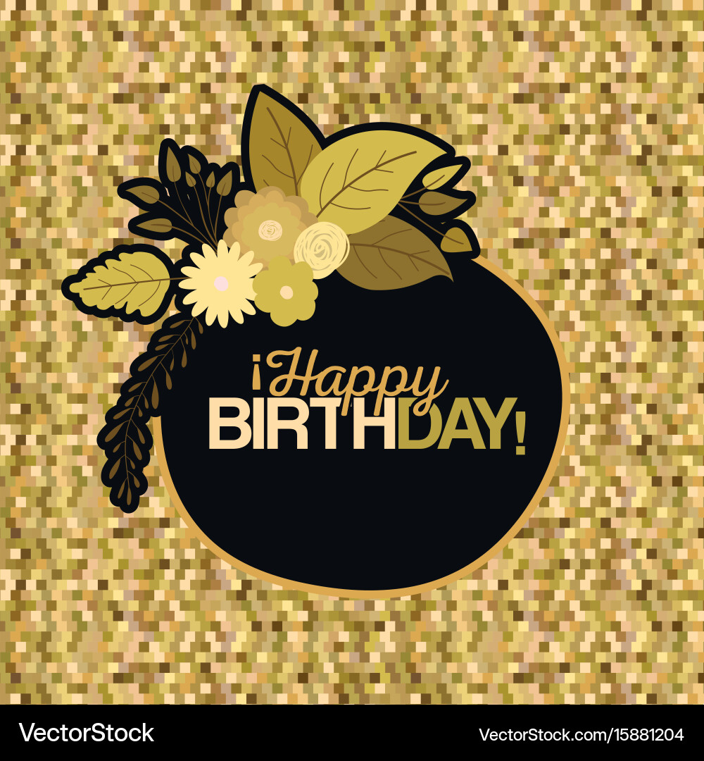 Sepia color pixel background with circular frame vector image