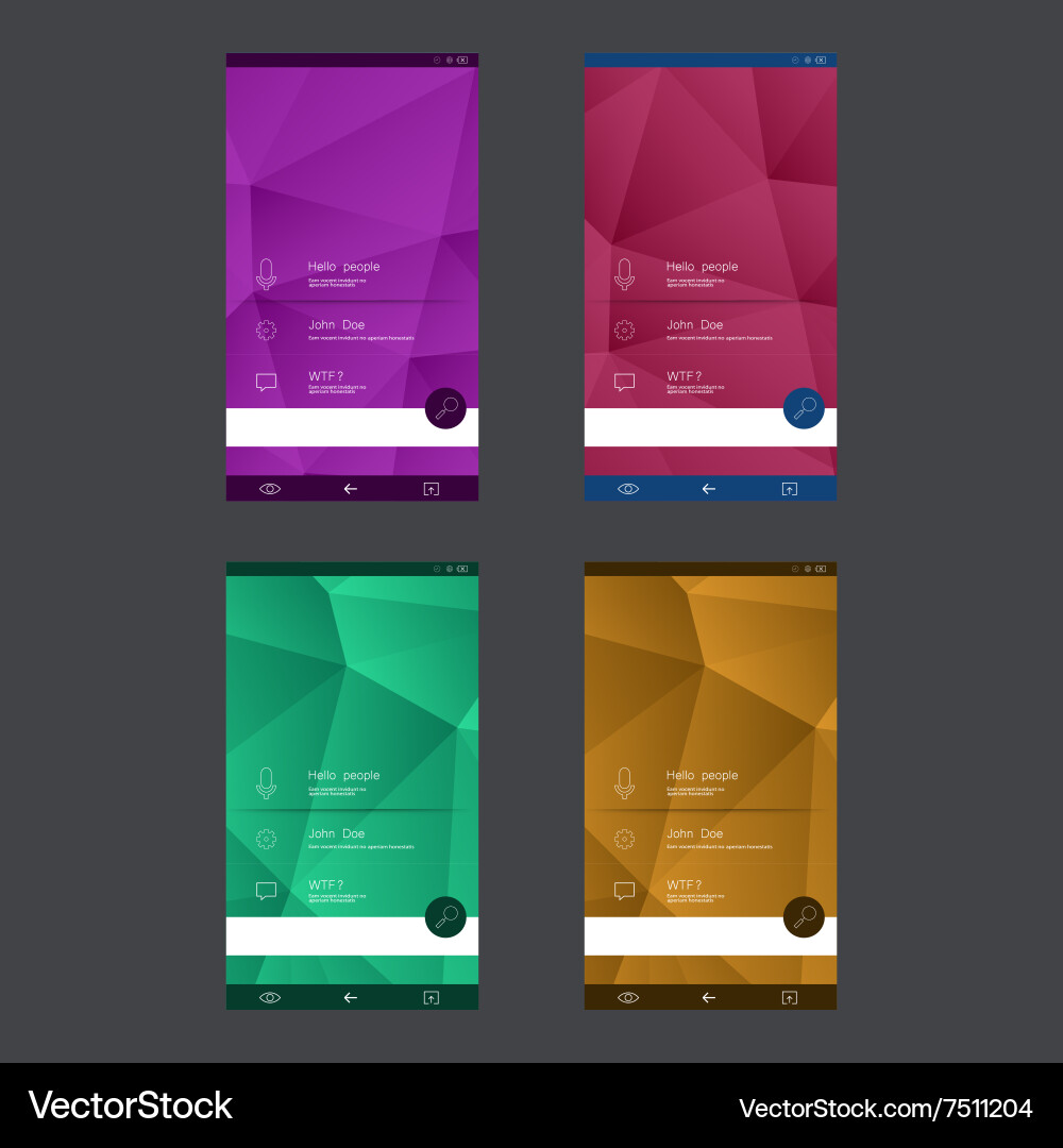 Set of user interface templates to-date design Vector Image