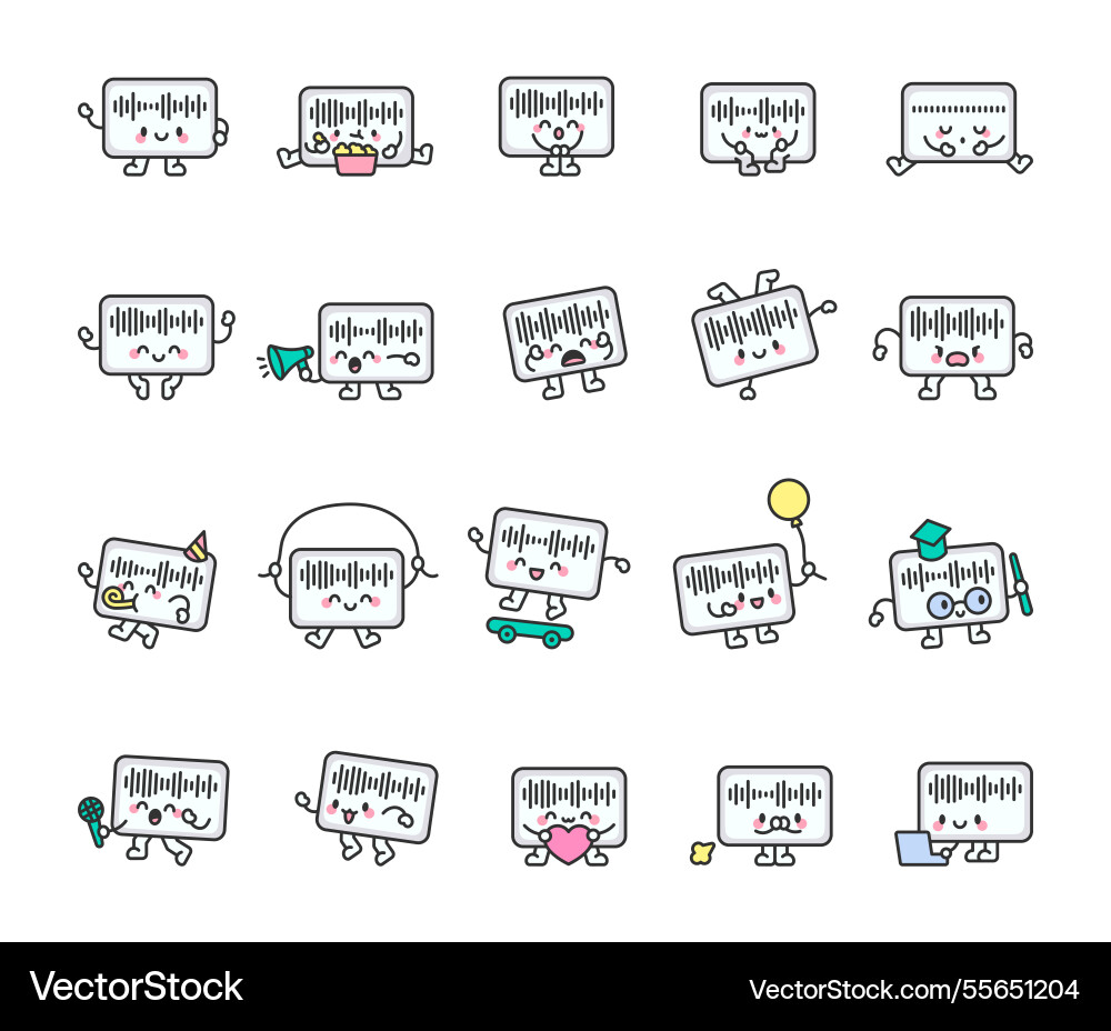 Voice message set characters smiling Voice message set characters smiling Vector Image