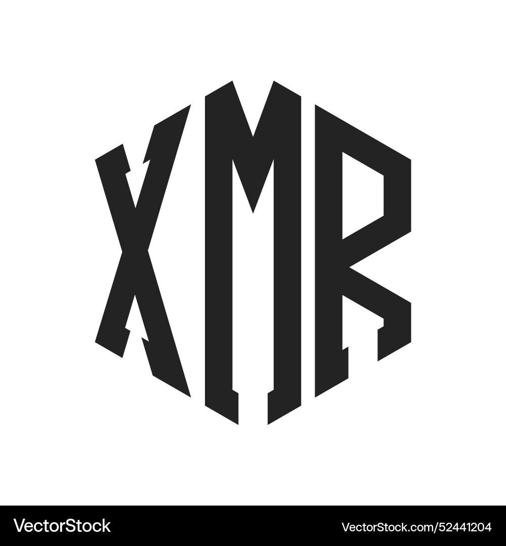 Xmr logo design initial letter monogram vector image