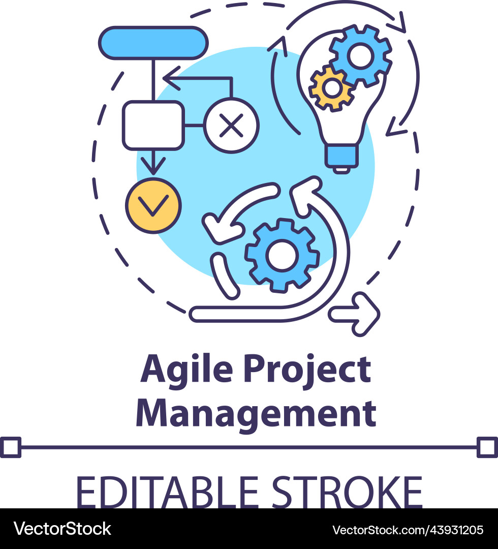 Agile project management concept icon Agile project management concept icon vector image