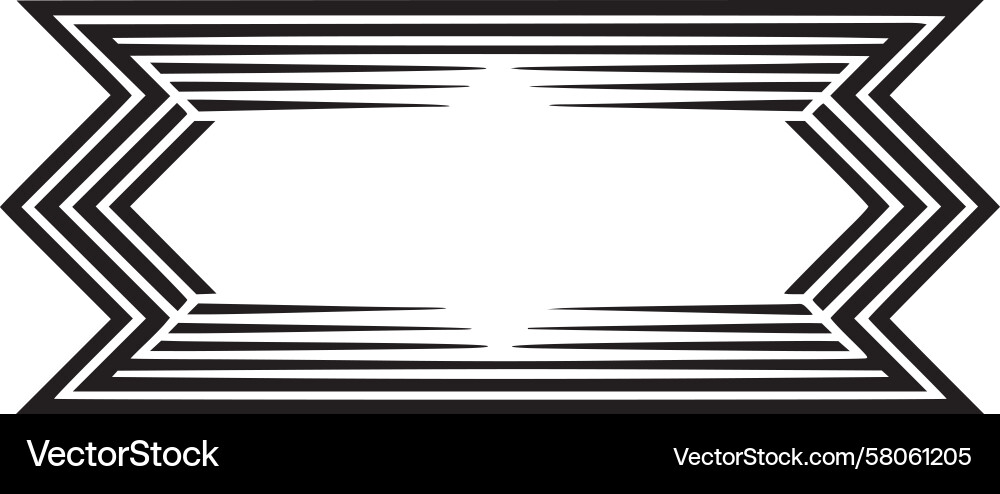 Art Deco Frame - Linear Pattern Vector Image