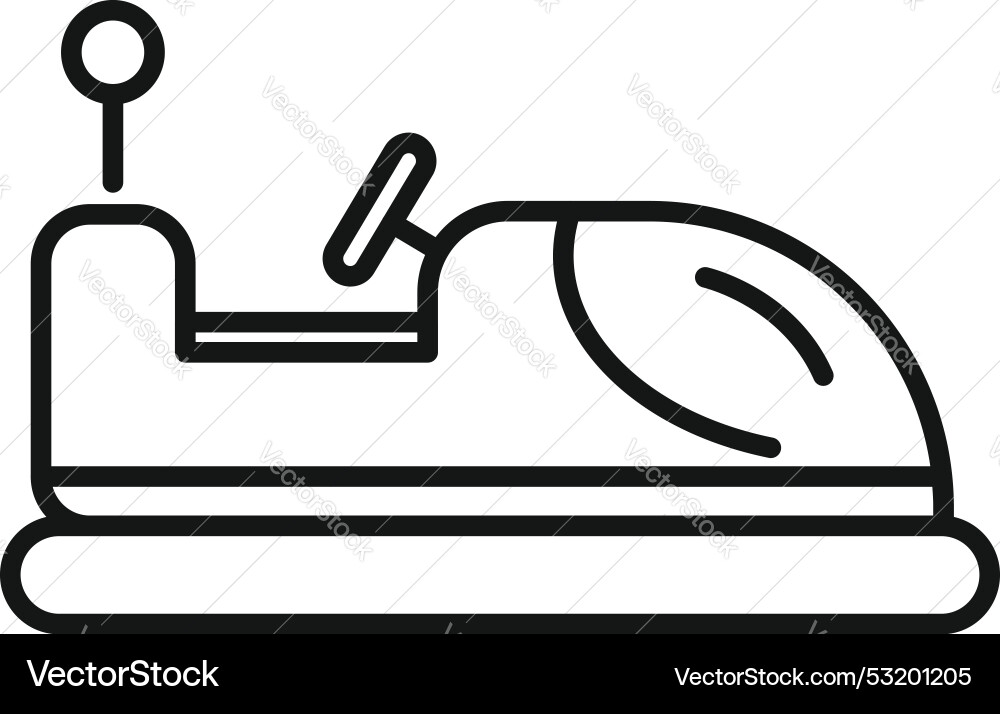 Bumper car with simple design enjoying Vector Image