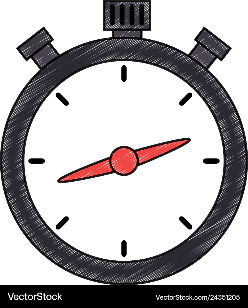 Chronometer timer isolated icon Chronometer timer isolated icon vector image
