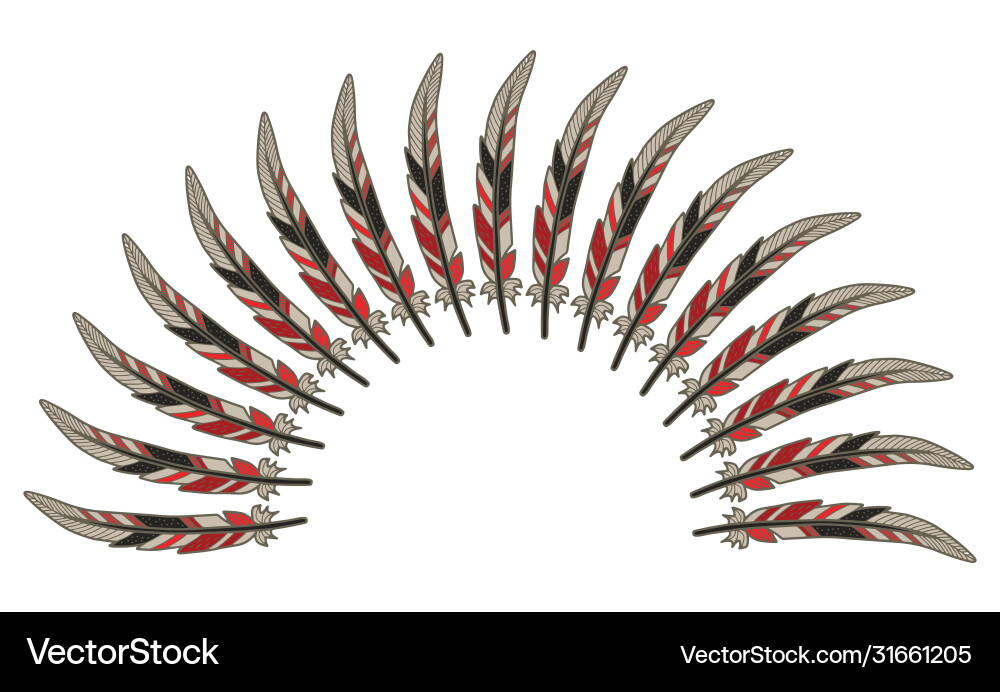 Feather placement print Vector Image