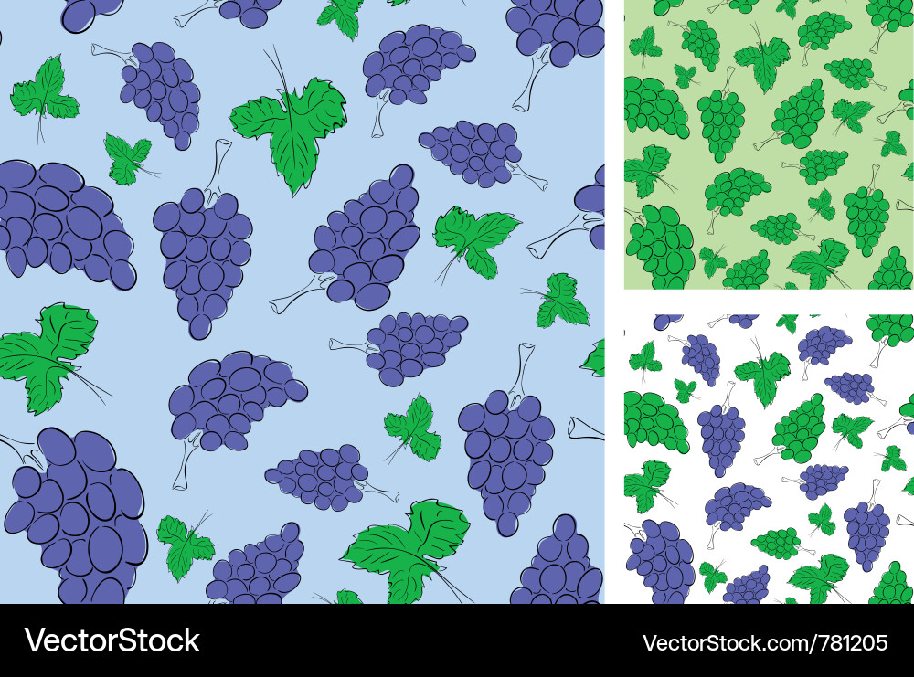 Grape seamless background Vector Image