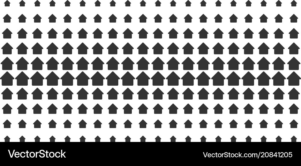 House shape halftone array House shape halftone array vector image