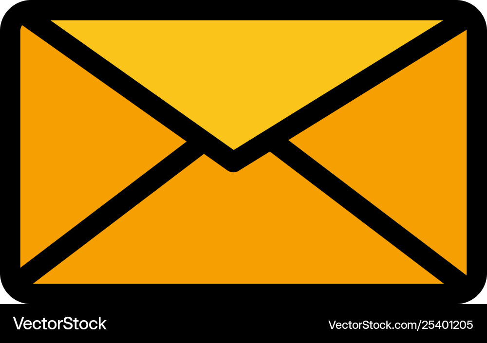 Mail email user interface flat color icon Mail email user interface flat color icon vector image