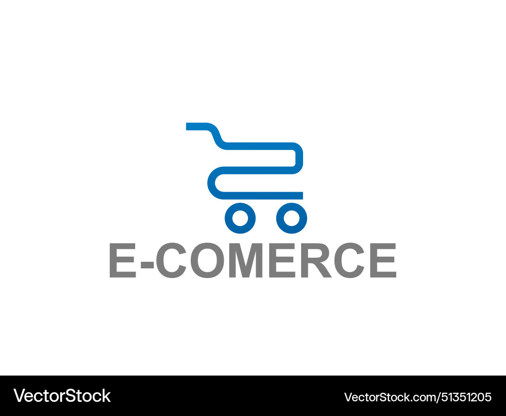 Modern ecommerce store logo Royalty Free Vector Image