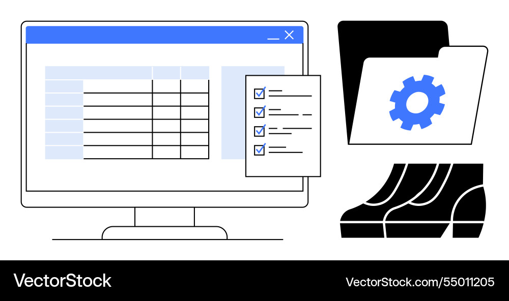 Project management icons desktop interface Project management icons desktop interface Vector Image
