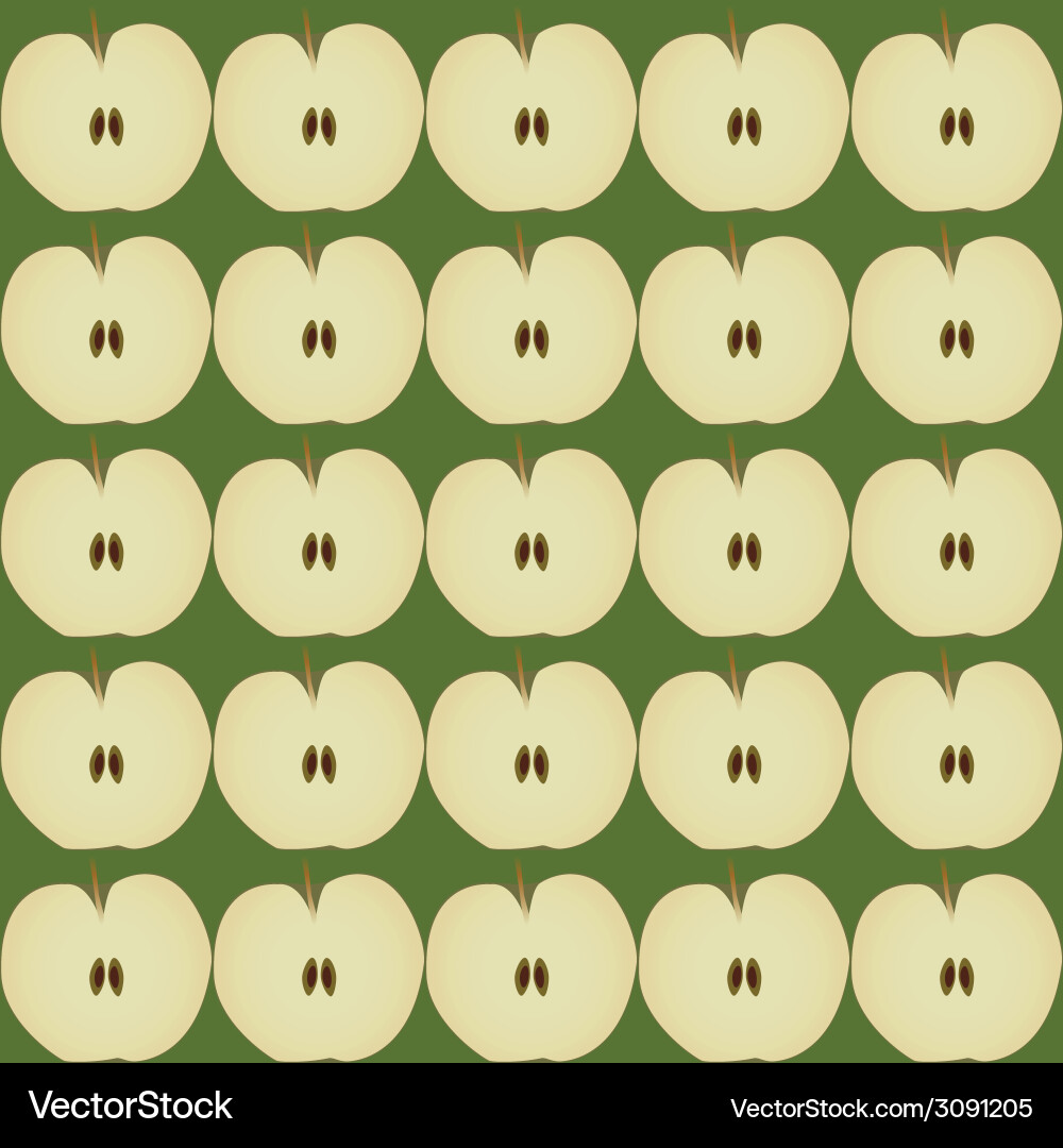 Seamless apple pattern Vector Image