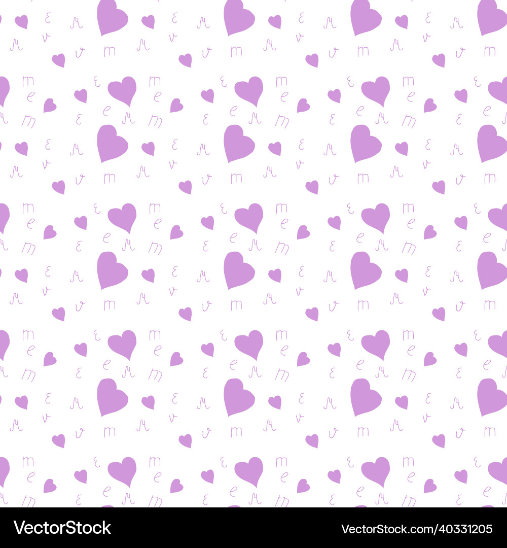 Seamless hearts pattern repeating texture Seamless hearts pattern repeating texture Vector Image