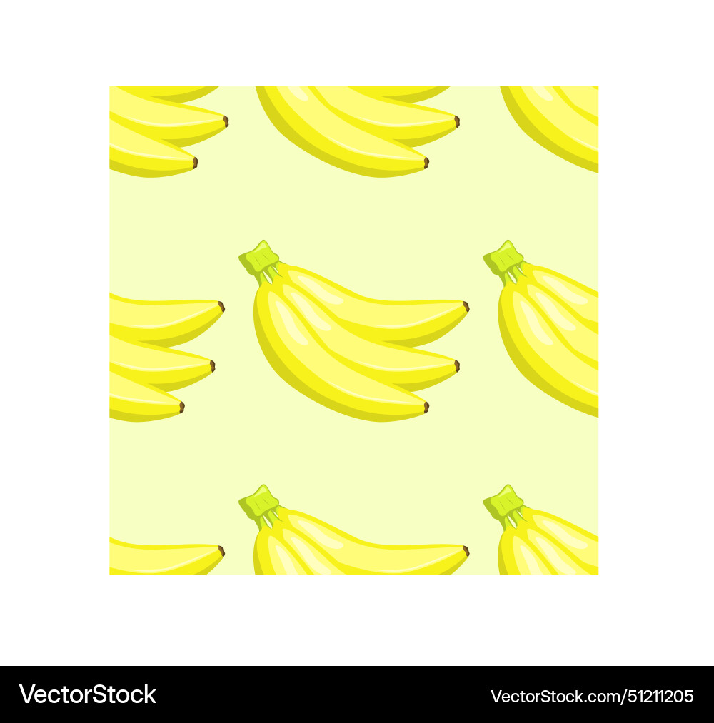 Seamless pattern with bananas in flat style Vector Image