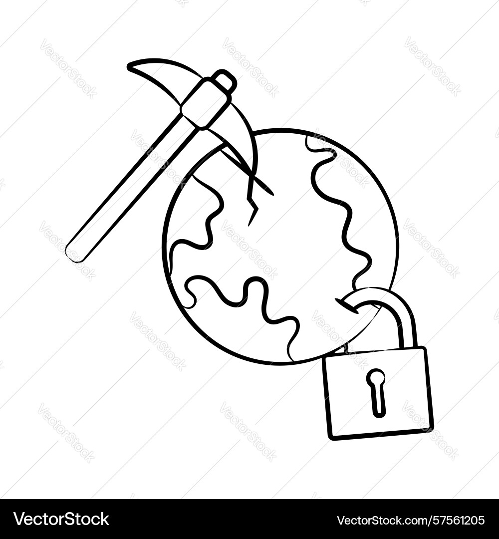 Secure mining Vector Image